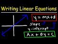 Writing Linear Equations from Points and Slopes