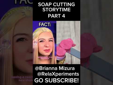 ⁠soap cutting storytime!?‍♀️ @briannamizura @RelaXperiments #viral #story #soapcutting #asmr