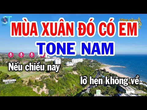 Karaoke Mùa Xuân Đó Có Em Tone Nam ( Em ) Nhạc Xuân Mới | Tuấn Kiệt