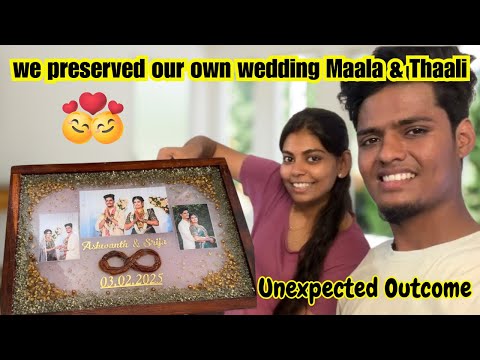 Our Wedding Maala & Thaali Preserved Resin Frame🥹Unexpected Result|| Tried Resin Art for 1st Time😱