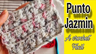 Punto Jazmín a Crochet Paso a Paso 🧶 | Tutorial Fácil para Principiantes | Punto Estrella Crochet