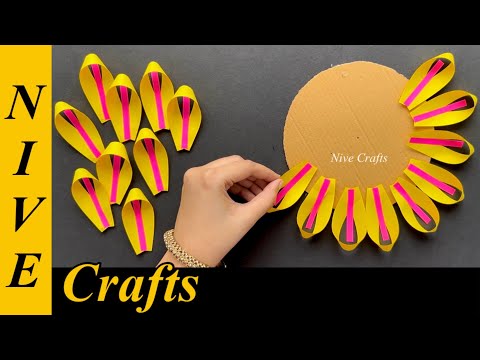 2 Unique Flower Wall Hanging / Quick Paper Craft For Home Decoration  Easy Wall Mate DIY Wall Decor