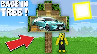 I Survive IN SECRET TREE HOUSE WITH DIAMOND BMW M5 G90 in Minecraft ! SUPERCARS BASE !