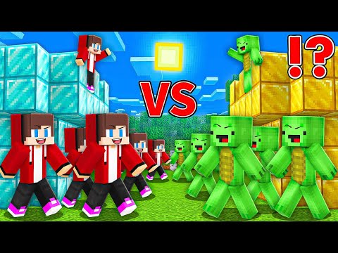 Mikey NOOB Clone ARMY CASTLE vs JJ PRO Survival Battle in Minecraft Challenge - Maizen JJ and Mikey