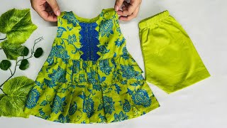 Latest Double Layer Baby frock Cutting and Stitching || Baby Frock Design