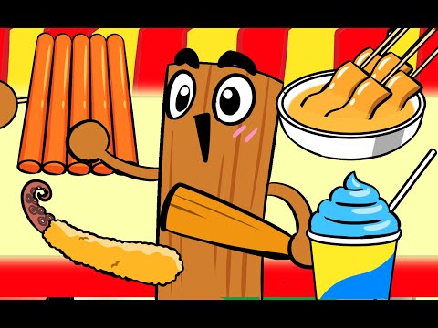 Tung Tung Tung Sahur korean street food mukbang #Italian Brainrot