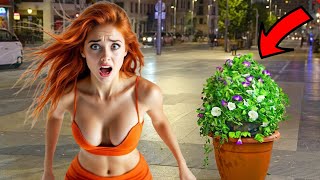 BUSHMAN PRANK: VERY EPIC SCARES IN CENTRAL MADRID !!
