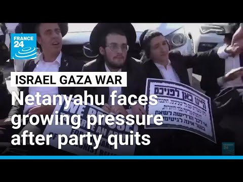 YouTube video thumbnail: Netanyahu Under Mounting Political Pressure After Party Quits