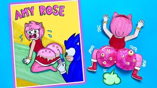 AMY ROSE Cosmetic Surgery - SONIC TAPES Visit Doctor | AMY ROSE Blind Bag Paper( Ghes Handmade )