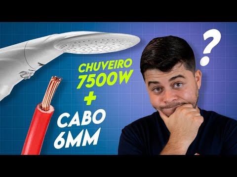 Chuveiro de 7500W em cabo 6mm2 dá ruim? 🚿
