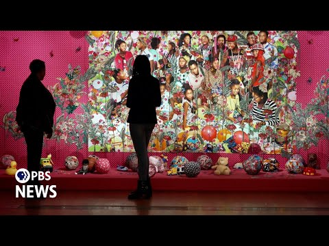 YouTube video thumbnail: Alicia Keys and Swizz Beatz Celebrate Black Contemporary art in 'Giants' Exhibition