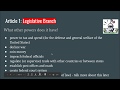 Understanding the Legislative Branch