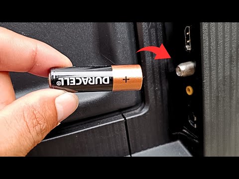 Place a 1.5V battery behind your TV and see what appears on the screen