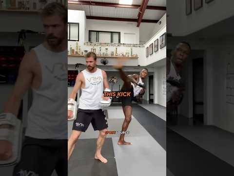 Israel Adesanya Almost Headkicks His COACH 😅