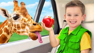 Mike and Sasha Safari Adventure with Uncle - Kids learn to be kind and help others