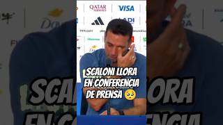 Scaloni no pudo contener las lágrimas