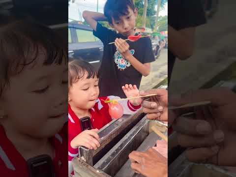 Elsha Tiup Gulali Balon #candy #shorts #video #trending - Elsha Family
