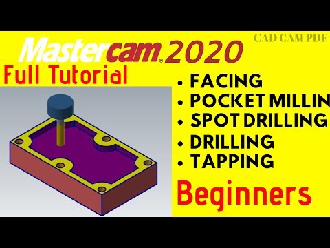 Milling Operations for Beginners #2 Mastercam 2020 Full ...