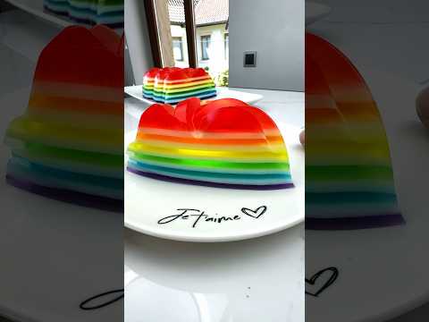 Letยดs Make Jelly Rainbow Cake ๐๐๐๐ #jelly #asmr #dessert