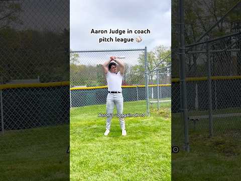 Aaron Judge in coach pitch 😭🔥 #viralshort #sports #aaronjudge