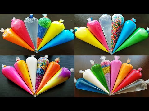 Making Relaxing Slime with Piping Bags - Crafting Crunchy ASMR