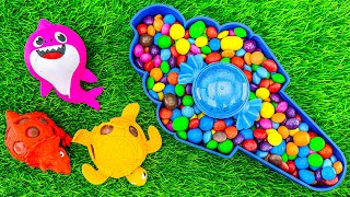 Satisfying Video | Magic Skittles Mixing In Funny Ice Cream with Color Shark & Slime Candy ASMR