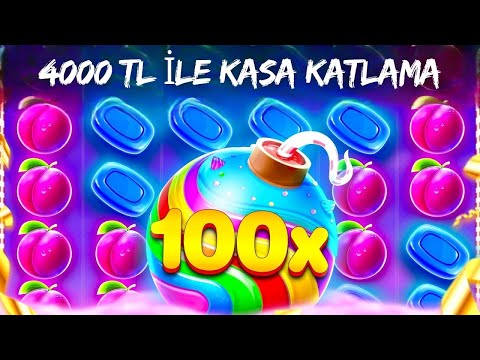 SLOT OYUNLARI 🍭 SWEET BONANZA 1000 🍭 BONANZA DA KÜÇÜK KASA 4000 TL İLE KASA KATLAMA !! #slotoyunları