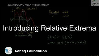 Introducing Relative Extrema