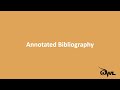 Annotated Bibliography Essentials