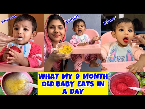 What my 9 MONTH OLD BABY Eats in a day 🥰|| WEIGHT GAIN Breakfast to Dinner Recipe for 7-12 Month old