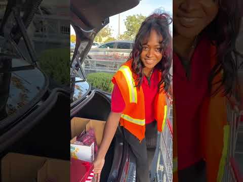 Grocery cart worker gets blessed!