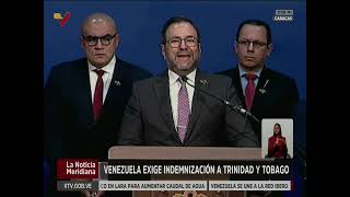 Yván Gil sobre derrame petrolero de Trinidad y Tobago que afecta a Venezuela