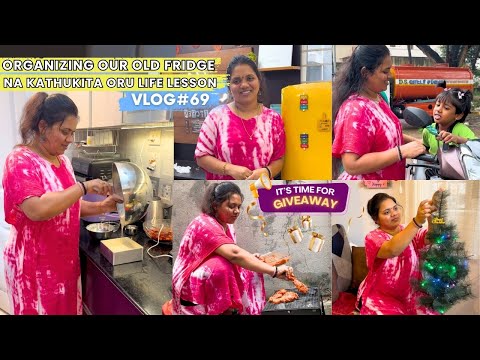 Vlog#69||💁‍♀️Organising our old Fridge|Life-la kathukita periya Lesson|Dec21,2024 #home #vlog #tamil