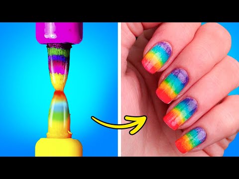 Lindos truques de arte de unhas e pedicure DIY! Truques fáceis para designs incríveis