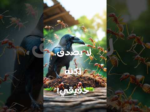شيئ لا يصدق شاهد ذكاء الغراب #قصص #معلومات #غرائب #شورت #shorts #ai #viral #حيوانات #طيور #explore