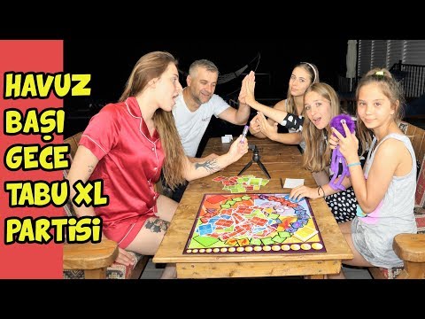 YENİ VİLLADA GECE HAVUZ BAŞINDA TABU XL OYUNU OYNADIK | Eğlenceli Oyun - Babishko Family