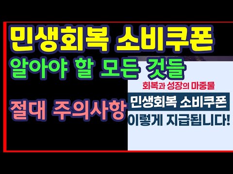 민생회복 소비쿠폰-하재근TV