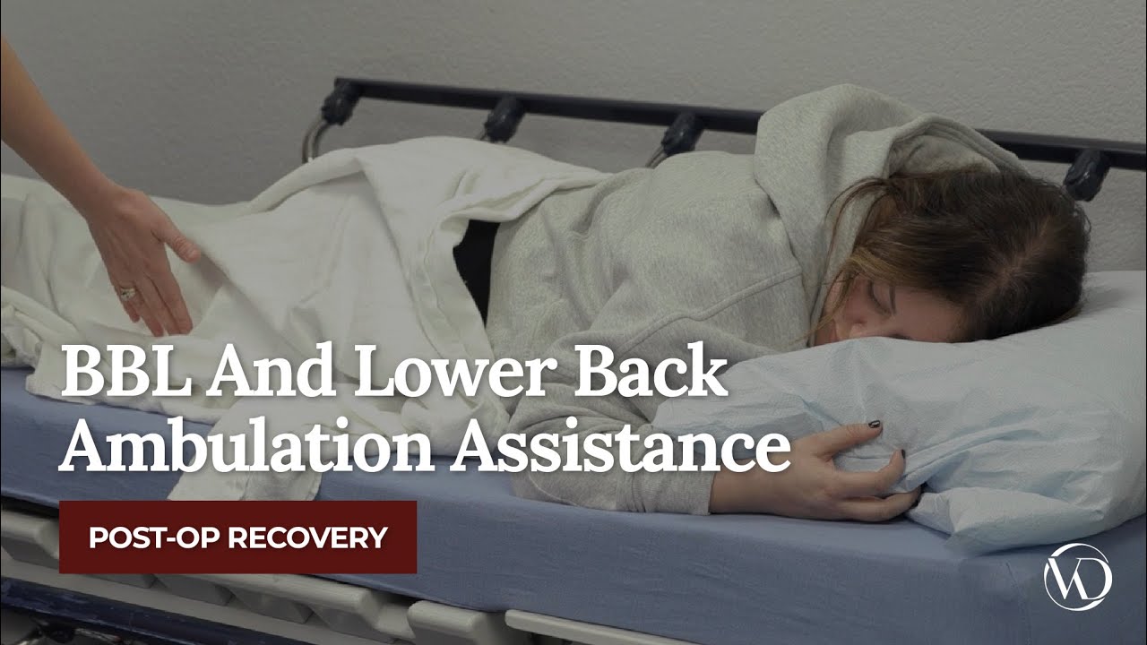 Post-operative ambulation assistance for recovery.