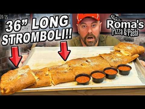 Most 2-Person Teams Fail Roma's 36-Inch Long Italian Stromboli Challenge in Ohio!!