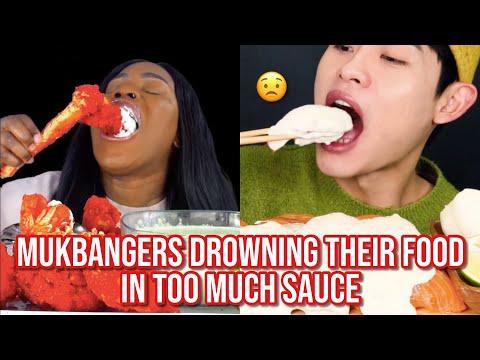 mukbangers DRINKING sauce like it's a meal