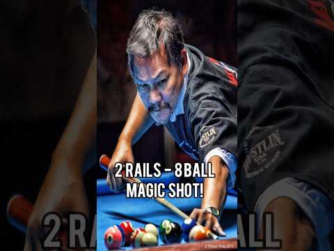 EFREN REYES 2 RAILS JAW DROPPING MAGIC SHOT #shorts #pool #billiards