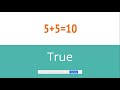 True and False Math Statements