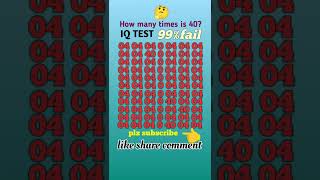 How many times is 40? Tricky Math Test / 90% will Fail. #challenge #trending #youtubeshorts #shorts