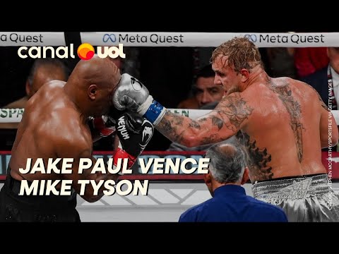 JAKE PAUL VÊ FÚRIA DE MIKE TYSON, MAS USA FÍSICO E VENCE LENDA DO BOXE; CONFIRA ANÚNCIO DO RESULTADO