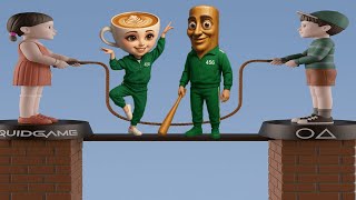 BRAINROT PERO BAILARINA CAPUCHINA vs TUNG TUNG SAHUR en Squid Game 3 / Animación Italian Brainrot
