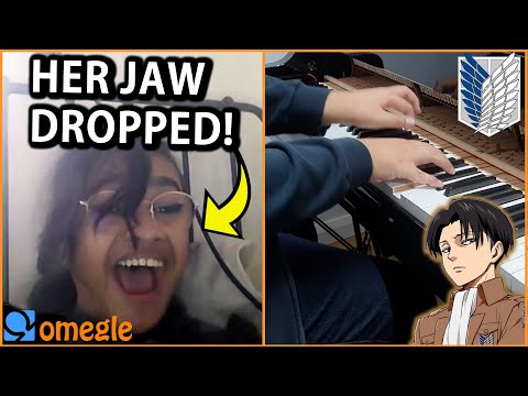 I played ATTACK ON TITAN S4 and other anime openings on OMEGLE... (Anime Piano)