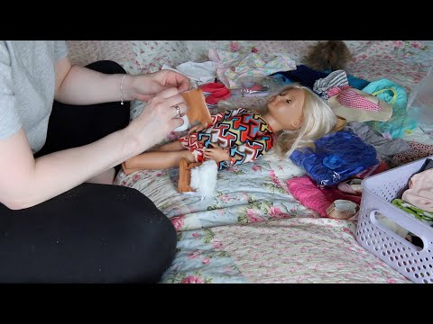 ASMR | Changing Outfit on Tamara Doll | Squeaking Sounds (No Talking)