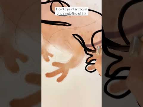 How to paint or draw a frog in one continuous line. Here’s a Chocolate Frog for Day 3 of my Alphabet