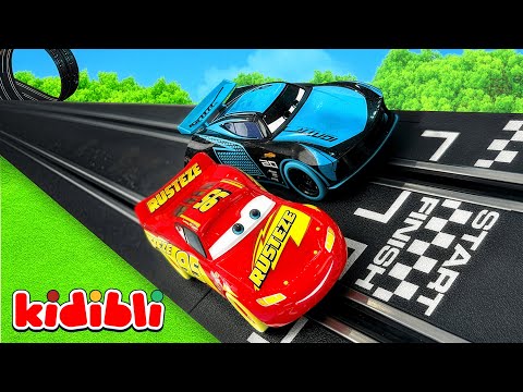 🚗 Lightning McQueen in an Epic Race with Disney Cars Toys 🏁 Which Car Wins? Video for Kids | Kidibli