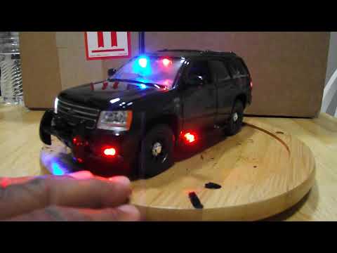 1/24 POLICE : Throop Pa. Police stealth Tahoe with LEDS